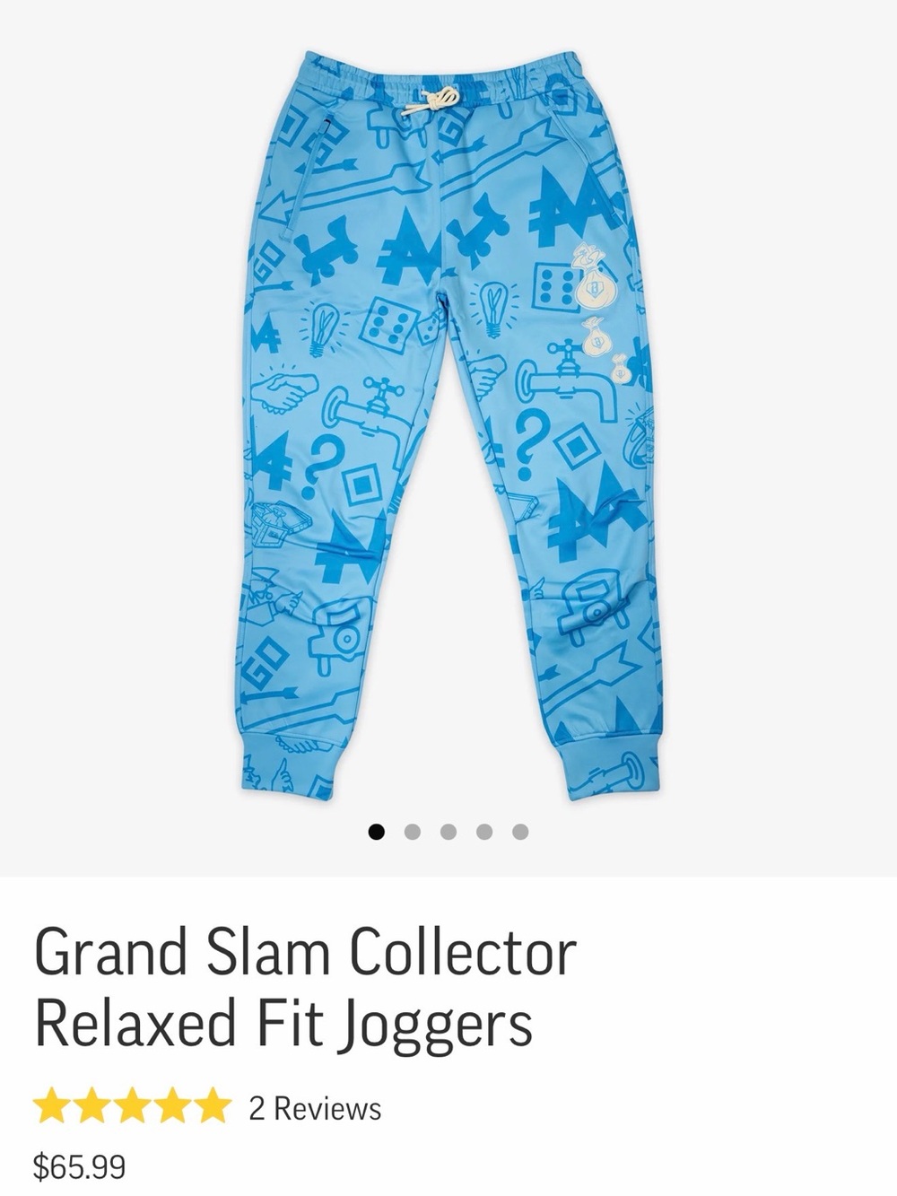 NWT Baseball Lifestyle 101 Monopoly joggers